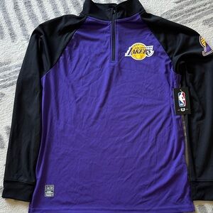 NWT Los Angeles Lakers Purple and Black Quarter-Zip Pullover